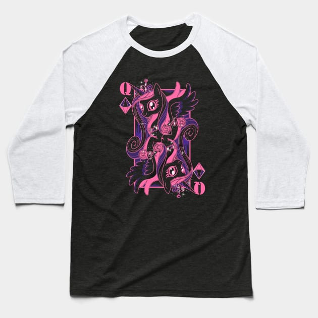 Queen of Crystals, Cadance Baseball T-Shirt by GillesBone